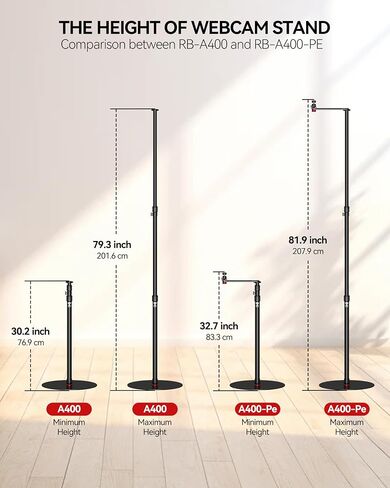 IFOOTAGE RB-A400-PE Projector Round Base Monopod Stand, 79.4" Adjustable Floor Stand with Projector Bracket & Ball Head, 15.7" Round Base, 22 lb Load Capacity, 1/4" & 3/8" Mount for Light, Camera in Kuwait