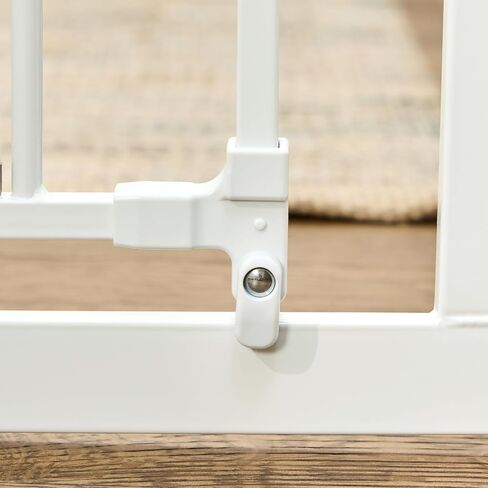 Carlson 36" Extra Tall Walk Through Dog Gate for Doorways & Bottom of Stairs, Metal Pet Gate with Small Pet Door, Expands 29.5"–36.5", White in Kuwait