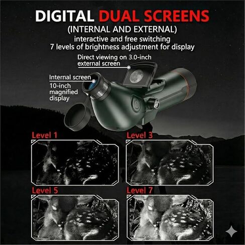 4k Intelligent Telescope, Dual Screen Digital Single Tube with Tripod, Professional Astronomical Equipment, for Stargazing and Moon Observation in Kuwait