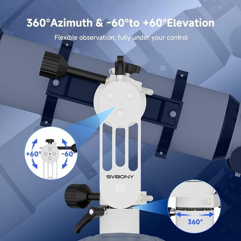 SVBONY MK127 Telescope for Adults Astronomy, 127mm Aperture f/11.8 Maksutov Cassegrain OTA Bundle with SV225 Mini Alt-Azimuth Mount, Lightweight Portable Altazimuth for Astronomy Beginners in Kuwait