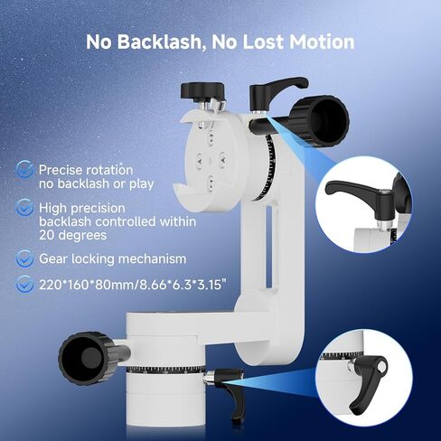 SVBONY MK127 Telescope for Adults Astronomy, 127mm Aperture f/11.8 Maksutov Cassegrain OTA Bundle with SV225 Mini Alt-Azimuth Mount, Lightweight Portable Altazimuth for Astronomy Beginners in Kuwait