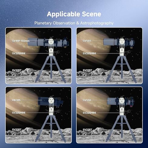 SVBONY MK127 Telescope for Adults Astronomy, 127mm Aperture f/11.8 Maksutov Cassegrain OTA Bundle with SV225 Mini Alt-Azimuth Mount, Lightweight Portable Altazimuth for Astronomy Beginners in Kuwait