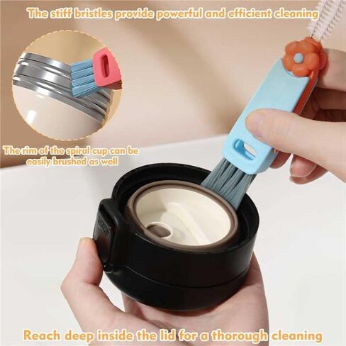 3 in 1 Cup Lid Cleaning Brush, Portable Cup Cleaner Brush, 2024 New Water Bottle Cleaner Brush, 3 in 1 Multifunctional Cleaning Brush for Home Kitchen Cleaning Tools（3PCS） in Kuwait