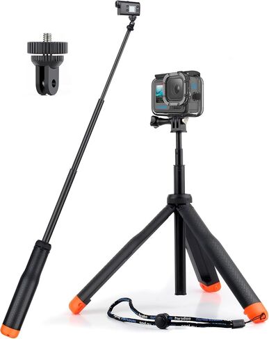 GEPULY Floating Hand Grip Underwater Waterproof Selfie Stick for GoPro | For Hero 13 12 11 10 9 8 7 6 5,Floating Tripod, Hand Grip,Selfie Stick Pole,Tripod Stand, Extended Monopod Go Pro Accessories in Kuwait