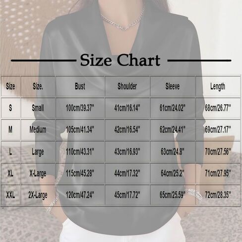 Dressy Tops for Women Long Sleeve Silk Satin Blouses Elegant Business Work Loose Fit Cowl Neck Shirts Summer Outfits in Kuwait