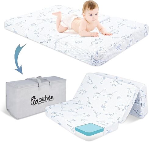 Mochen Pack and Play Mattress, 38"x26" Dual-Sided Memory Foam Pack n Play Mattresses Pad, Foldable Thick Mattress for Pack N Play Pen with Travel Bag & Washable Cover in Kuwait