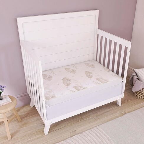 Dream On Me 2-in-1 Breathable Dual-Sided Portable/Mini Crib Coil Mattress – 3" Firm Innerspring Core, Waterproof Vinyl Cover, GREENGUARD Gold Certified, Fits Standard Mini & Portable Cribs in Kuwait