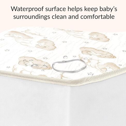 Dream On Me 2-in-1 Breathable Dual-Sided Portable/Mini Crib Coil Mattress – 3" Firm Innerspring Core, Waterproof Vinyl Cover, GREENGUARD Gold Certified, Fits Standard Mini & Portable Cribs in Kuwait
