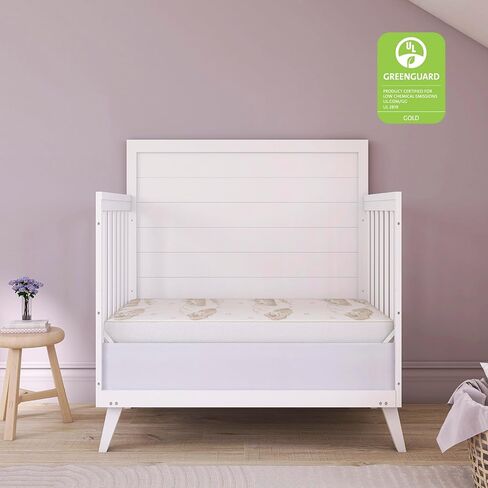 Dream On Me 2-in-1 Breathable Dual-Sided Portable/Mini Crib Coil Mattress – 3" Firm Innerspring Core, Waterproof Vinyl Cover, GREENGUARD Gold Certified, Fits Standard Mini & Portable Cribs in Kuwait