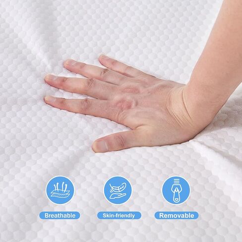 Mini Crib Mattress 38" L x 24" W, Dual-Sided Premium Foam Mattress with Removable and Washable Cover, Breathable Sleep Surface, Fits Mini Size & Portable Crib in Kuwait