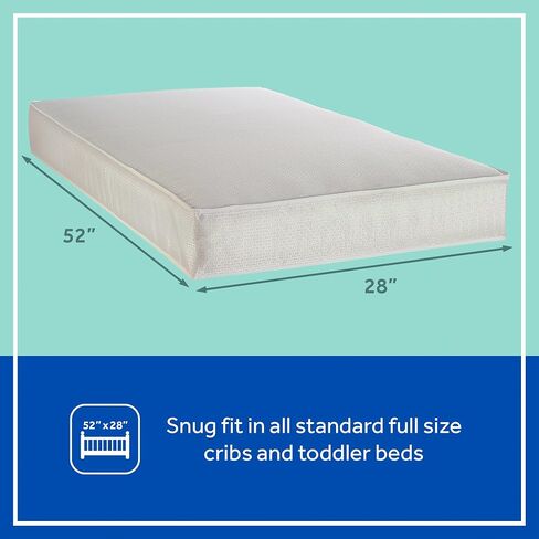 Sealy Baby 2 Stage Infant Crib Mattress Plus Toddler Bed Fit, Breathable, Cooling Foam Cotton Cover, Dual Firmness & Ultra-Lightweight, OptiCool in Kuwait