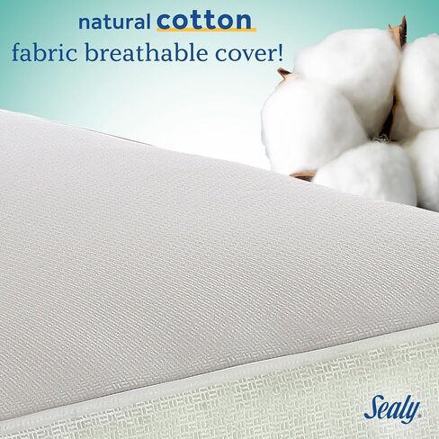Sealy Baby 2 Stage Infant Crib Mattress Plus Toddler Bed Fit, Breathable, Cooling Foam Cotton Cover, Dual Firmness & Ultra-Lightweight, OptiCool in Kuwait