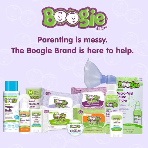 Boogie Wipes - Gentle Saline Nose Wipes Lavender Scent - 45 Count | Hypoallergenic & Alcohol-Free, Allergy Relief, Made with Natural Saline, Aloe, Chamomile & Vitamin E, Diaper Bag Essential in Kuwait