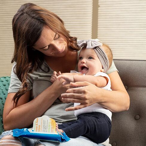 Dr. Brown's Nose and Face Healthy Wipes, Safe Cleaning and Moisturizing for Babies and Toddlers, Hypoallergenic for Sensitive Skin, 30 count, 3-Pack (Packaging May Vary) in Kuwait