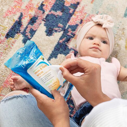 Dr. Brown's Nose and Face Healthy Wipes, Safe Cleaning and Moisturizing for Babies and Toddlers, Hypoallergenic for Sensitive Skin, 30 count, 3-Pack (Packaging May Vary) in Kuwait