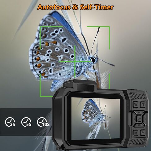 70MP 33FT WiFi Waterproof Digital Camera with 32GB Card, UHD 8K Underwater Camera, 18X Floatable Digital, Auto Focus Waterproof Dual-Screen Selfie 2500mAh Battery, in Kuwait