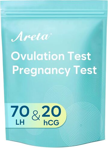 Areta Ovulation & Pregnancy Test Strips, 20 LH + 10 hCG Combo Kit | At-Home Fertility Tracking; Convenient LH and hCG Testing; Expiration Date 11/17/2026 in Kuwait