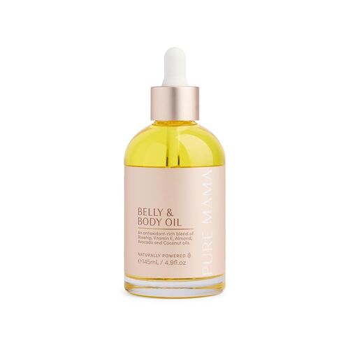 Belly Oil for Pregnancy, Dermatologically & Clinically Tested for Stretch Marks, Improves Hydration & Elasticity, Natural & Organic + Jojoba, Sweet Almond Oil & Vitamin E, 4.9 fl.oz in Kuwait