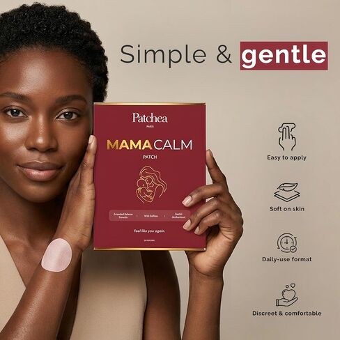Calm Patches for Women – Calming Patches for Moms, Wellness Patch for Everyday Calm & Relaxation, Easy to Apply, Natural Patch, Vegan with Saffron & Vitamins, Sustained Release – Mamacalm (30 Patches) in Kuwait