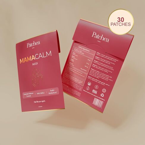 Calm Patches for Women – Calming Patches for Moms, Wellness Patch for Everyday Calm & Relaxation, Easy to Apply, Natural Patch, Vegan with Saffron & Vitamins, Sustained Release – Mamacalm (30 Patches) in Kuwait