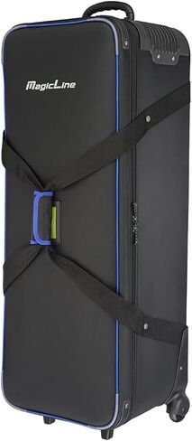 MagicLine 39.4" Heavy Duty Photo Studio Trolley Case with Side Pocket | 100x37x33cm, 39.4"x14.6"x13" rolling camera case. Carrying bag with wheels for light stands, tripods, flashes and telescopes in Kuwait
