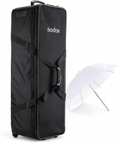 Godox CB-01 CB01 Carrying Bag 44.9" Studio Lighting Case and UB-008 40" 101cm Translucent White Soft Umbrella Kit for Photography Flash Strobe, Light Stand, Tripod, Padded Bag in Kuwait