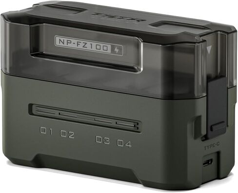 Tilta NP-FZ100 Portable Charging Station (2-Battery Kit) | Works with FX3, FX30, FX2, ZV-E1, FX30B, A7S III, A7S II, A7 IV, A7 III, A7R V, A7R IV, A7C II, A7C, A9, A9 II, A9 III, A1 II, A6700 | Green in Kuwait