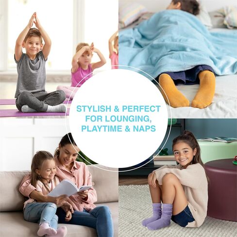 ARRIA Kids Slouch Socks – Multipack Soft Breathable Cotton Unisex Crew, Cozy All-Day Fit, Trendy Slouch Style, Fun Vibrant Colors (Blk/Wht/Gry, 13m-3y) in Kuwait