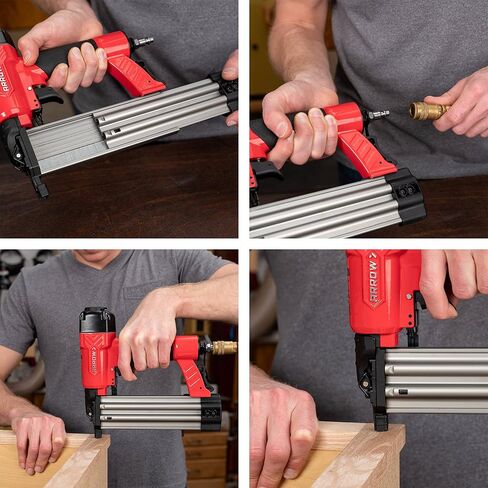 Arrow PT18G Gauge Oil-Free Pneumatic Brad Nailer - Small Light Trim and Interior Molding Work, Operates Up to 100psi Compression Unit, Fits 5/8", 3/4", 1", 1.5", 2" Brad Nails in Saudi Arabia