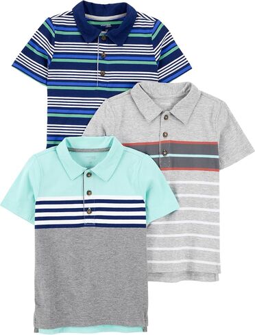 Simple Joys by Carter's Boys 3-Pack Short Sleeve Polo in Kuwait