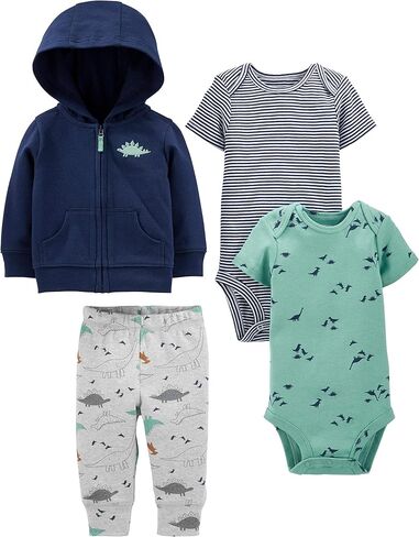 Simple Joys by Carter's Baby Boys 4-piece Jacket, Pant, and Bodysuit Set in Kuwait