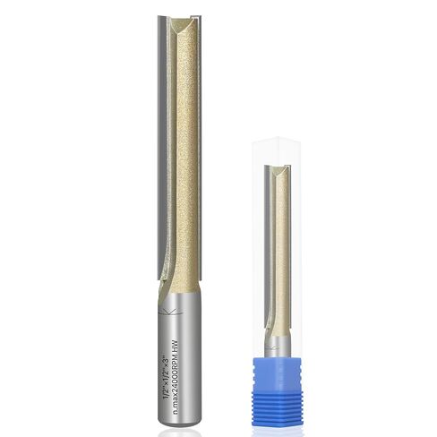 EASEWORK TOOL 1/2" Shank Straight Router Bit, Professional-Grade Carbide Tipped, 1/2" Cutting Diameter × 3" Cutting Depth for Woodworking Grooving, Dadoing & Edge Routing in Kuwait