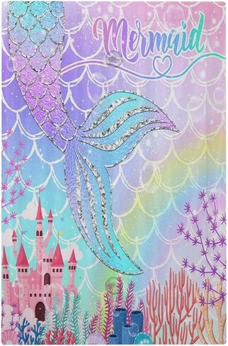 Silvery Glitter Cute Mermaid Tail Fantasy Castle 1 Gang Light Switch Covers No Device Wall Plate Decorative Blank Switchplate Electrical Faceplate for Kidroom Nursery Girlroom Bedroom Decor in Kuwait