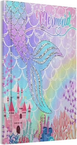 Silvery Glitter Cute Mermaid Tail Fantasy Castle 1 Gang Light Switch Covers No Device Wall Plate Decorative Blank Switchplate Electrical Faceplate for Kidroom Nursery Girlroom Bedroom Decor in Kuwait