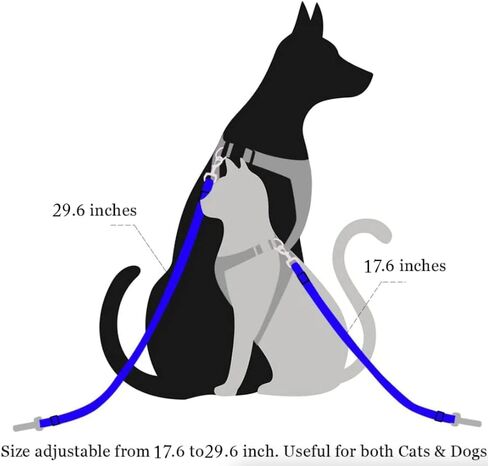 2 Pack Cat Dog Safety Seat Belt- Dog Adjustable Belt Ideal for Any Journey | Seat Belt for Dog Harness with Anti-Rust Hook & 360° Swivel snap That Allows pet Move Comfortably. in Kuwait