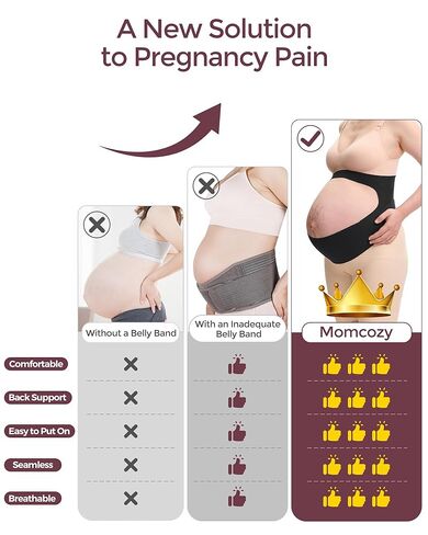 Momcozy Ergonomic Maternity Belly Band – Comfortable & Invisible Support for Back, Abdomen, and Waist in Kuwait