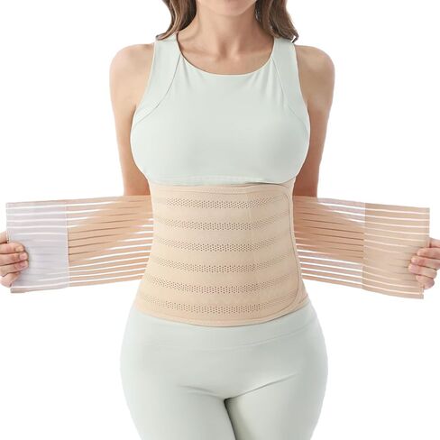 Postpartum Belly Band for Women: Abdominal Binder Post Surgery Compression Support Belt - Waist Trainer Girdle C Section Wrap in Saudi Arabia
