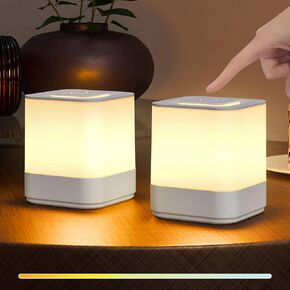 uuffoo 2 Pack Rechargeable Small Night Light Touch Dimmable Cordless Lamp | 3-Mode Lighting | 4000mAH Battery Operated | USB Changing | Portable Table Lamp for Bedside Bedroom Travel in Kuwait