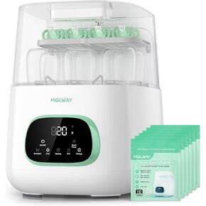 Upgraded Baby Bottle Washer and Sterilizer, All-in-One Cleaning Machine for Bottles & Parts, Gift for New Moms in Kuwait