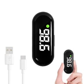 Medical Forehead Thermometer, Rechargeable Thermometer for Adults and Kids, Portable Infrared Digital Thermometer with Fever Alarm and LCD Display, Fast Accurate 1s Instant Results (Black) in Saudi Arabia
