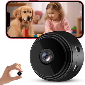 1080P Hidden Camera Spy Camera WiFi, Mini Nanny Cam with Night Vision, Motion Detection, Small Wireless Home Security Surveillance Cam for Indoor, Pet, Baby, Nanny Monitoring in Kuwait