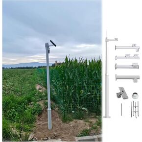 This Security Camera Post, Heavy Duty Metal Monitoring Pole with Foldable Ground Cages and Outdoor Screws for Enhanced Surveillance in Kuwait