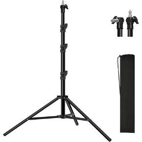 2Pack 118" /3m Heavy Duty Light Stands Spring Cushioned Tripod Stands Max Load Bearing: 10KG / 22LB Portable with Carry Bag for Photography Shooting Photo Video Studio in Saudi Arabia