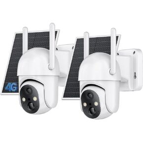SEHMUA 4G LTE Cellular Solar Security Camera Wireless Outdoor, No Wi-Fi Solar Powered Camera, 360° Live View, 2K Color Night Vision, PIR Motion Sensor, Two-Way Talk, Built-in SIM Card in Saudi Arabia