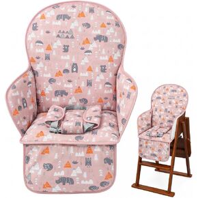 High Chair Pad, High Chair Cushion, High Chair Cover Pad, Safe and Comfort, Soft and Breathable, Cute Pattern, Baby Sits More Comfortable（Green Animal Pattern） | High Chair Cushion, Soft and Comfortable Seat Cushion Breathable Pad, Baby Sits More Safe and in Saudi Arabia