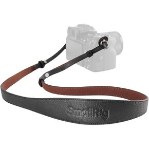 SMALLRIG Universal Leather Camera Neck Shoulder Strap for DSLR, Adjustable 100 to 110cm (39 to 43in), Max Load 10kg (22lb) in Kuwait