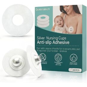 Nipple Shield Secure Stickers 30PCS,Sticky Nipple Shield for Breastfeeding,Braless Silver Nursing Cups Tape Individually Wrapped in Kuwait