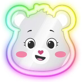 Care Bears Neon Wall Decor with Multicolored Ambient Lighting – USB Powered LED Light for Kids' Room Decor – Cheer Bear Character, Rainbow Glow – Perfect for Bedrooms, Nurseries, and Playrooms in Saudi Arabia