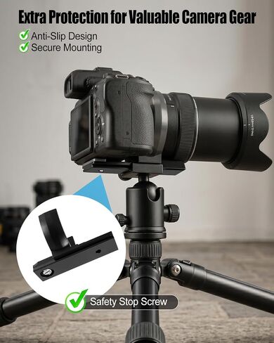 Quick Release Base Plate Fits for Nikon P1000 P1100 | Compatible with Arca-Swiss, Extended Lens Balance Plate, Protective Half-Wrap Design for Balance & Stability in Kuwait