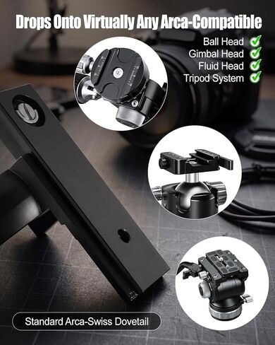 Quick Release Base Plate Fits for Nikon P1000 P1100 | Compatible with Arca-Swiss, Extended Lens Balance Plate, Protective Half-Wrap Design for Balance & Stability in Kuwait